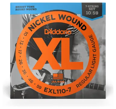 D'Addario 7-STRING XL Nickel Electric Guitar Strings