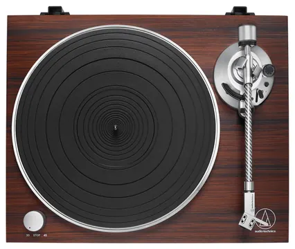 Audio-Technica AT-LPW50BT-RW Giradischi a cinghia manuale e Bluetooth, Rosewood