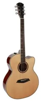 Sire A4 Series Larry Carlton Top and Back Solid Acoustic Grand Auditorium Guitar (Roasted Top) with SIB Electronics, A4GSNT - Natural