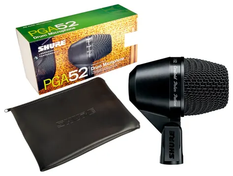 Shure Microfone Dinâmico Shure PGA52-LC Cardioide para Bumbo e Instrumentos de Baixa Frequência