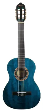 Valencia VC202TBU - Chitarra Classica 1/2 Transparent Satin Blu