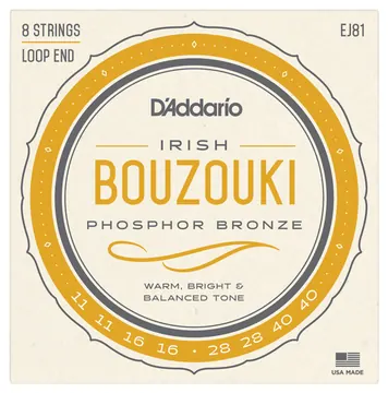 D'addario EJ81 Irish Bouzouki Strings - Phosphor Bronze