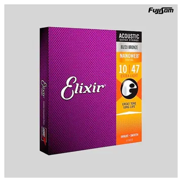 Elixir Encordoamento Elixir Para Violão 11002 010 Extra Light| Fujisom