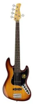 Sire Basses V3 2nd Gen Series Marcus Miller 5-String Active Bass Guitar Tobacco Sunburst, V3+ 5/TS