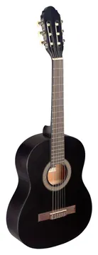 Stagg C430 M BLK Zwarte 3/4 klassieke gitaar met lindehouten top