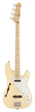 Squier Paranormal Precision Bass Thinline SJ MN Parchment PG Vintage White