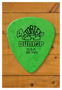 Dunlop Picks - Tortex Standard Green 0.88mm - Pack 12