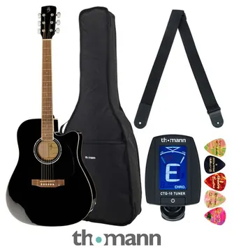 Harley Benton CLD-60SCE BK Custom Lin Bundle