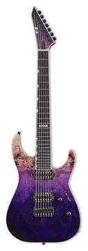 ESP E-Ii M-Ii 7 Burled Male Hipshot Purple Natural Fade