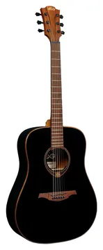 Lag T118DBLK Tramontane 118 Dreadnought Akustikgitarre, schwarz
