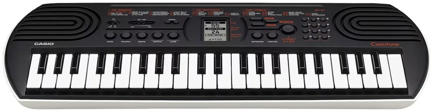 Casio SA-81 Mini Keyboard, schwarz/grau