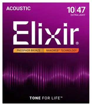 Jogo Cordas Elixir Nanoweb Phosphor Bronze 010-047