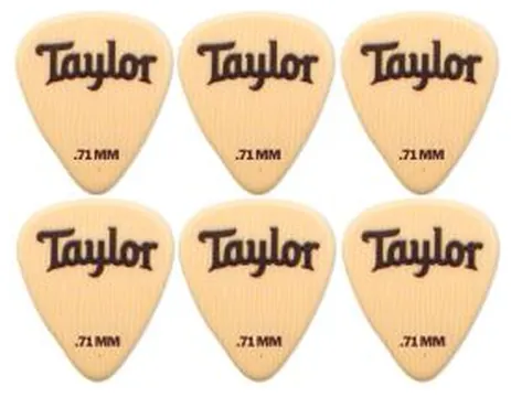 Blister plettri Taylor Premium 351 6pz ivoroid .71mm