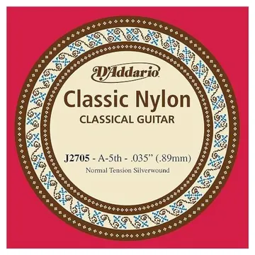 D'addario J2705 Corda singola per chitarra classica Silver Wound - 035/J27 (LA) - 5° corda - A