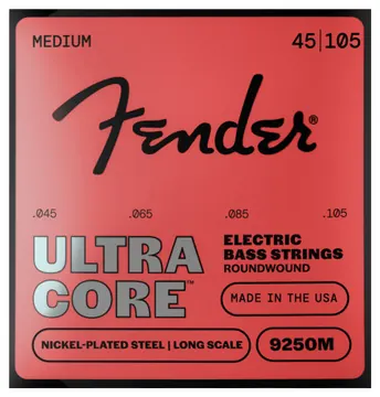 Fender 9250 Ultracore Bass Strings Nickel Plated Steel Ball End 9250M Gauges 045-105