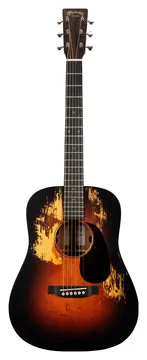 Martin Junior Series D-JRE Acoustic Guitar w/Bag, Streetlegend Burst