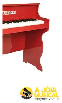 Turbo Music Piano Infantil Elétrico Turbinho Vermelho