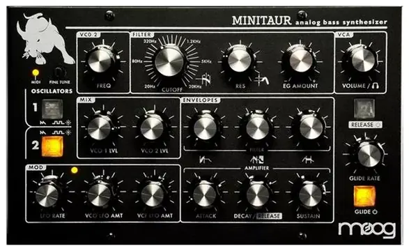 Moog MINIATUR Sintetizzatore Pro Analog. MIDI Polif. Mono con collegam. in serie