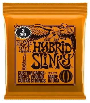 Ernie Ball Electric Guitar Strings 9-46 Ernie Ball Hybrid Slinky X3 Set Offer 100% Genuine