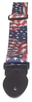 Levin 2" Webbing Graphic Guitar Strap USA Flags (LS-G-WG-200-USA-FLAGS)