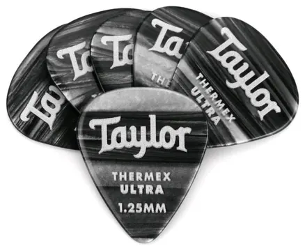 Taylor Premium Thermex Ultra Picks Black Onyx 1.25 MM 6 pack