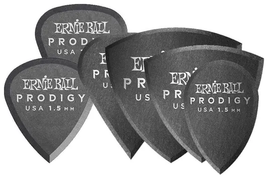 Ernie Ball 1.5mm Black Standard Prodigy Picks 6-Pack