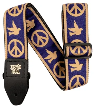 Ernie Ball 4699 Jacquard Gitaarband - Peace Love Dove Beige