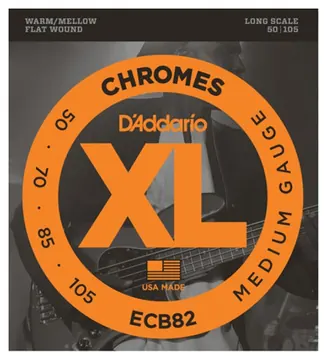 D'Addario ECB82 Chromes Flatwound Bass Strings Long Scale 50-105