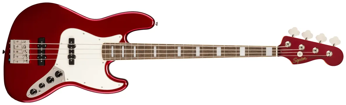 Squier FSR Classic Vibe™ Active '70s Jazz Bass®, Laurel Fingerboard, Parchment Pickguard, Matching Headstock, Candy Apple Red