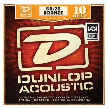 Dunlop Acoustic Guitar Brass String Set | Extra Light