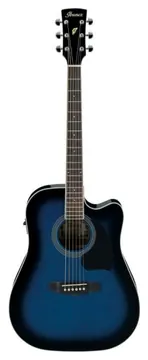 Ibanez Pf15EceTbs Acustica Elettrificata Blu Trasparente Sfumata