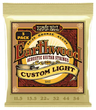 Ernie Ball 3007 Earthwood 80/20 CL 011.5-054 3Pack Bonze. Saiten für Akustik-Gitarre