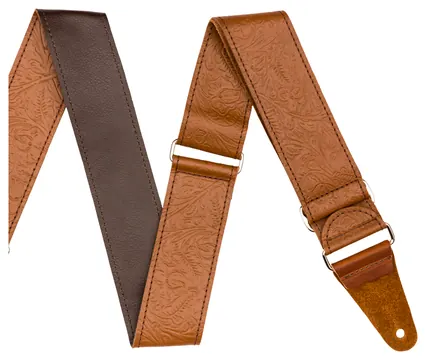 Fender Tooled Leather Guitar Strap Brown Leder Gitarrengurt 50mm, braun