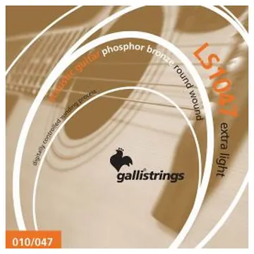 Galli String Set 010 - 047 Acoustic Phosphor Bronze Wound, EXTRA LIGHT LS1047