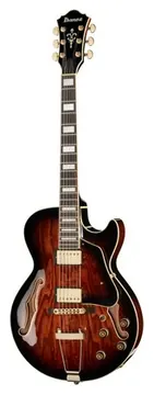 Ibanez AG95QA Artcore Expressionist, Dark Brown Sunburst - Secondhand