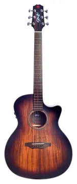 Seizi Ryu Mirai Linha Supreme Auditorium de Aço Koa Burst c/ Pré com Efeitos e Bag