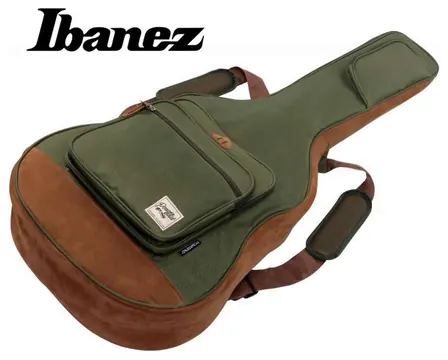 Ibanez iab541-mgn custodia verde e marrone per chitarra acustica