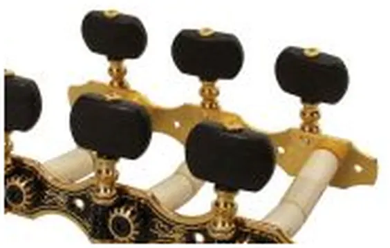 Salvador Cortez Classical Machine heads 3 Left 3 Right - Gold with Black Pegs, MH097GK-A1B