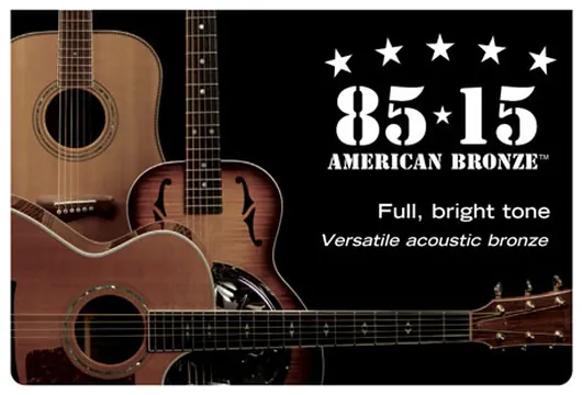 D'Addario EZ910 | 85/15 Roundwound Bronze Acoustic Guitar Set | Light | 11-52