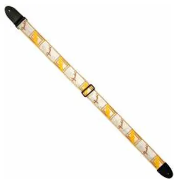 Fender Monogrammed Strap White/Brown/Yellow