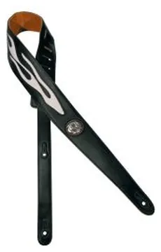 Gaucho Flamed Guitar Strap - White