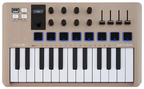 Arturia Minilab MK3 CH Clavier Maitre Usb 25 Touches Champagne