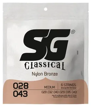 Encordoamento Sg Violao Nylon Bronze C/ Bol Prata Media 5280