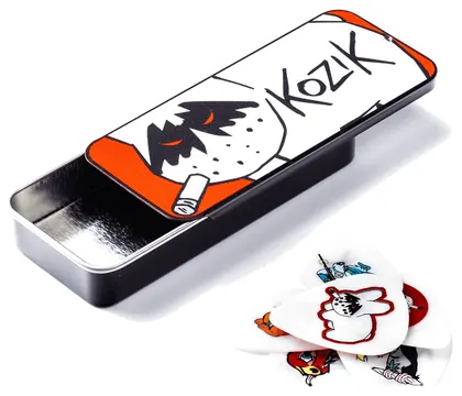 Jim Dunlop BL109T73 Frank Kozik S1 Pick Tin 0,73mm Collector Plektren (6 Stück) in Dose