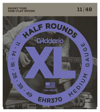 D'addario EHR370 Half Rounds, Jazz Light, 11-49
