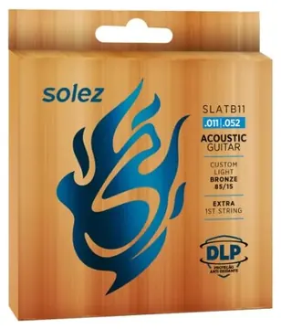 Solez Encordoamento para Violão Aço .011 Solez SLATB11 Extra Light