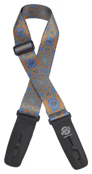 D'Andrea Lock-It Strap 2" Poly Plush (LIS-109-S68), Psychedelic Orange Blue
