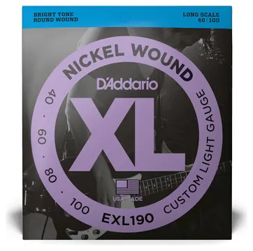 D'Addario EXL190 - XL Bass Nickel Wound, Long Scale 40-100