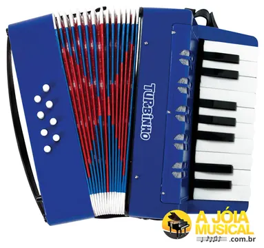 Turbo Music Acordeon Turbinho 08 Baixos Azul