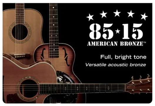 D'Addario EZ930 | 85/15 Roundwound Bronze Acoustic Guitar Set | Medium | 13-56